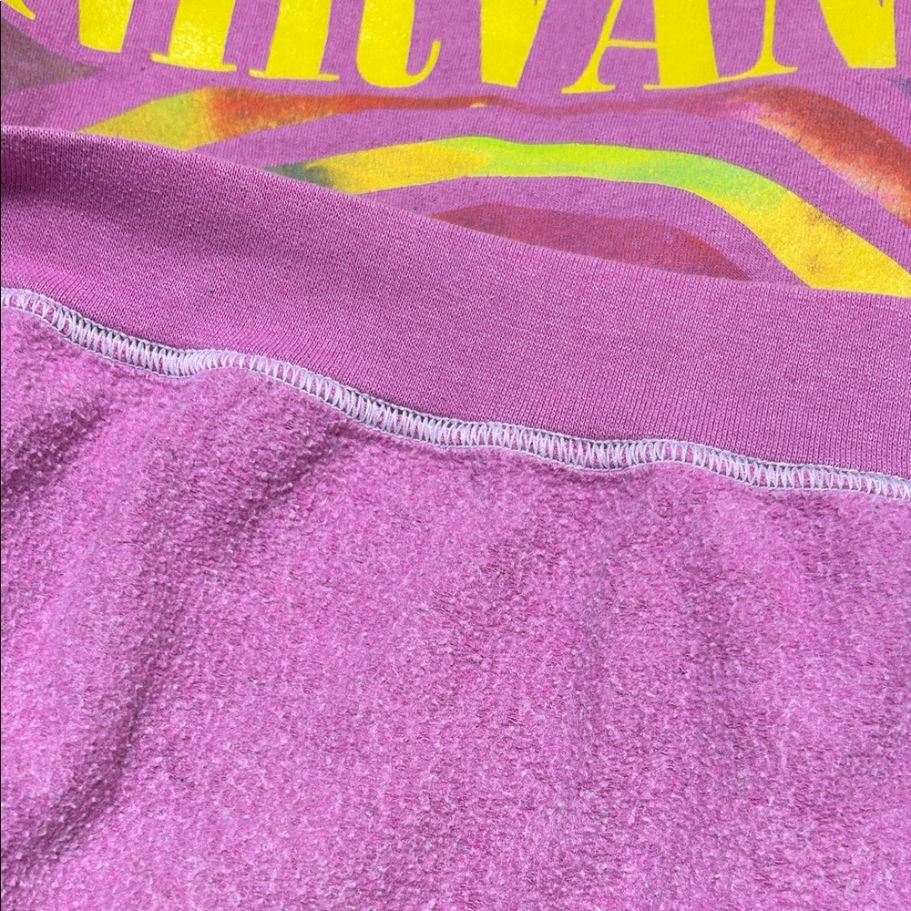 NIRVANA Pink and Yellow Sweatshirt - Picture 6 of 6